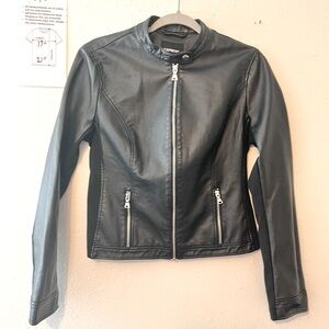 Express black moto jacket